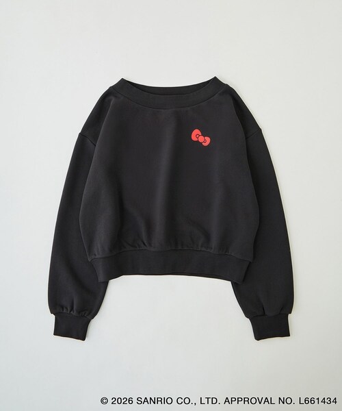 ROPE' PICNIC（ロペピクニック）の「【ROPE' PICNIC×ハローキティ】ボートネック裏毛プルオーバー（スウェット・レディース・チャコール/キナリ/ピンク系・F）」の10枚目の写真