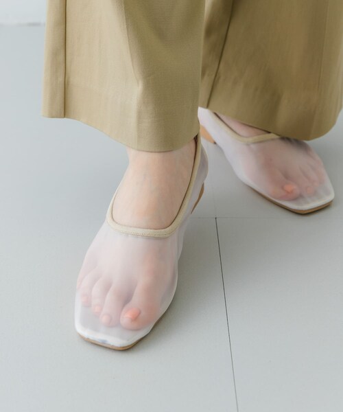 RODE SKO（ロデスコ）の「『MADE IN JAPAN』シアーフラットシューズ（バレエシューズ・レディース・BLACK/BEIGE/WHITE・36/37/38）」の7枚目の写真