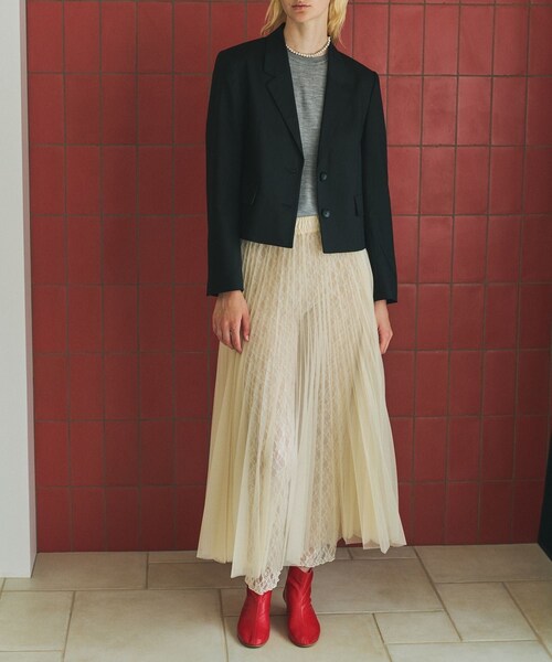 ROPE'(ロペ)の「【一部店舗限定】【REALM(レルム)】SHEER PLEATED SKIRT|スカート(スカート・レディース・オフホワイト・36/38)」の16枚目の写真