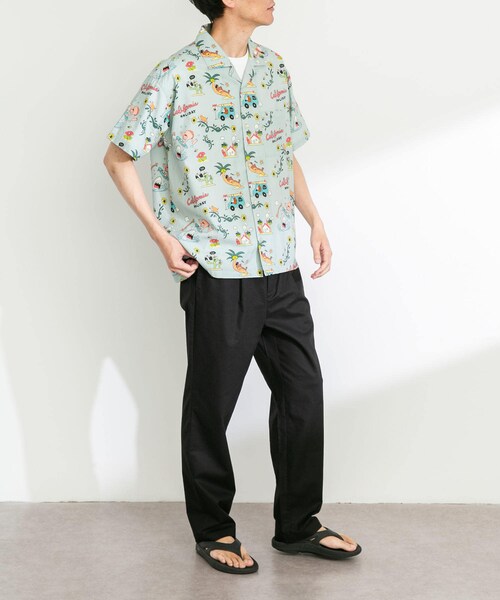 URBAN RESEARCH Sonny Label（アーバンリサーチサニーレーベル）の「アロハシャツ by Monkey Studio（シャツ/ブラウス・メンズ・グリーン/オフ/ネイビー・M/L）」の6枚目の写真