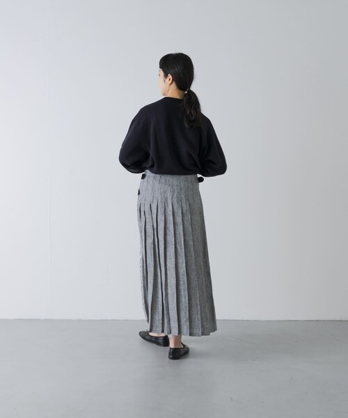 かぐれ（カグレ）の「『別注』O’NEIL OF DUBLIN×かぐれ　LINEN PLEATS SKIRT（スカート・レディース・BLUE/GLEN CHECK・XS）」の11枚目の写真