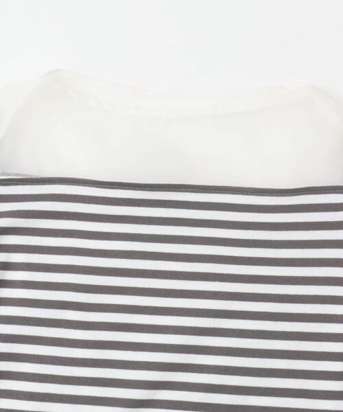 URBAN RESEARCH ROSSO（アーバンリサーチロッソ）の「F by ROSSO　シアードッキングカットソー（Tシャツ/カットソー・レディース・BLACK/GRAY・FREE）」の9枚目の写真