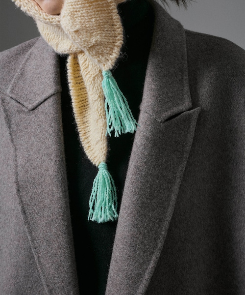 ADAM ET ROPE'(アダムエロペ)の「【chisaki(チサキ)】Hope stole(ストール/ショール・レディース・オフホワイト/ライトグリーン・F)」の9枚目の写真