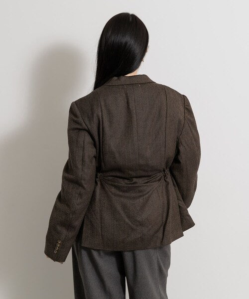 THE GOODLAND MARKET（ザグッドランドマーケット）の「77circa　make v shape tweed jacket（テーラードジャケット・レディース・brown1/brown2/brown3/brown4・one）」の9枚目の写真