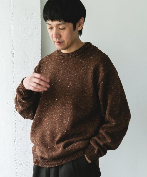 URBAN RESEARCH DOORS(アーバンリサーチドアーズ)の「ウールブレンドネップクルーネックニット(ニット/セーター・メンズ・BEIGE/BROWN/CHARCOAL・M/L)」の20枚目の写真