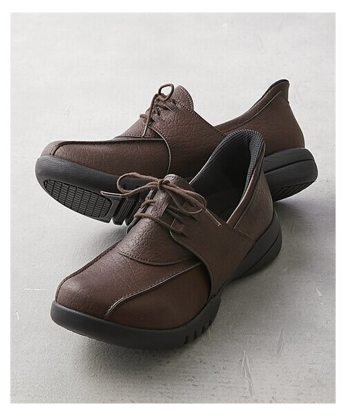 nissen（ニッセン）の「リゲッタ　スットオン　レースアップシューズ（バレエシューズ・メンズ・黒/キャメル/ブラウン・S=22.0~22.5cm/M=23.0~23.5cm/L=24.0~24.5cm/LL=25.0~25.5cm）」の3枚目の写真