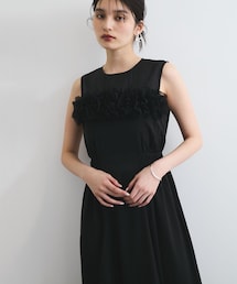 VIS（ビス）の「【VIS DRESS】チュールフラワードッキングワンピース（ワンピース・レディース）」