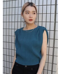 EMODA | プリーツボックスタンクトップ(Tシャツ/カットソー)