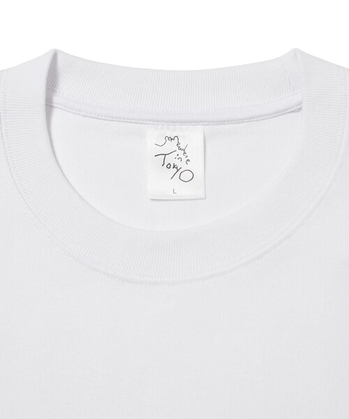 bonjour records(ボンジュールレコーズ)の「Somewhere in Tokyo/サムウェア・イン・トウキョウ FUN LAGER TEE / Designed by Tomoo Gokita(Tシャツ/カットソー・レディース・ホワイト・L/M/XL)」の6枚目の写真