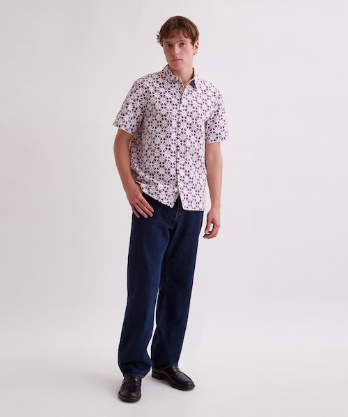 Saturdays NYC(サタデーズ ニューヨークシティ )の「Bruce Block Print Ss Shirt(シャツ/ブラウス・メンズ・ブラック/ホワイト/オリーブ/ネイビー/サックス・L/M/S/XL/XS)」の20枚目の写真