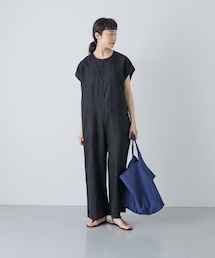 かぐれ | 『2サイズ展開』リネンオールインワン(つなぎ/オールインワン)
