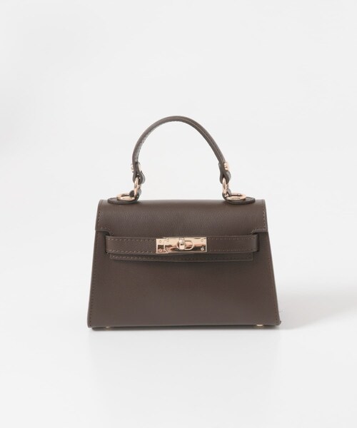 URBAN RESEARCH ROSSO（アーバンリサーチロッソ）の「AULENTTI　クラスプ トップハンドル バッグ（ハンドバッグ・レディース・DK BROWN/RED・Free）」の5枚目の写真
