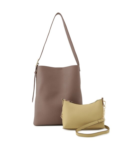 ROPE' PICNIC(ロペピクニック)の「【ちゃんと+かわいい保証】me fit BAG ワンショルダートート&ミニショルダーバッグ/A4対応(ショルダーバッグ・レディース・ブラック/グレー系/ブラウン・F)」の3枚目の写真