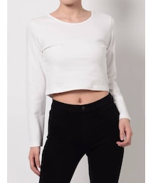 EVRIS | BASICクロップドロングスリーブTEE(Tシャツ/カットソー)