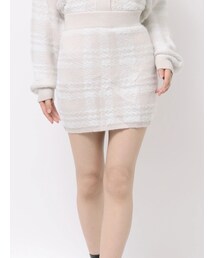 GYDA | ラメCHECK PATTERNニットスカートライクショートパンツ(スカート)