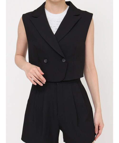 MURUA（ムルーア）の「ショートテーラードジレ（ベスト・レディース・グレー/ブラック/ネイビー/モカ/オレンジ・F）」の18枚目の写真