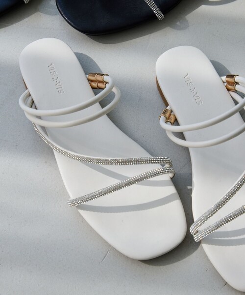 VIS（ビス）の「ラインストーンサンダル/2WAY（サンダル・レディース・ブラック/キナリ・L/M）」の8枚目の写真