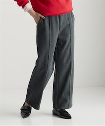 nissen | メランジ裏ベロアボンディングピンタックワイドパンツ＜大きいサイズ有＞(スウェットパンツ)