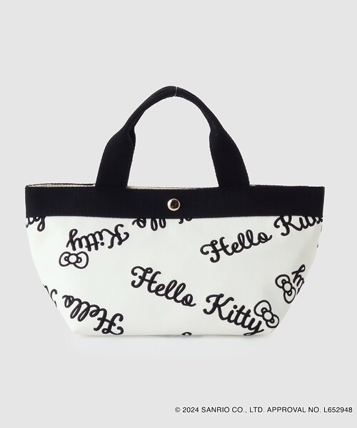 ROPE'（ロペ）の「【一部店舗限定】HELLO KITTY トートバックMedium（トートバッグ・レディース・ブラック/ホワイト・F）」の2枚目の写真