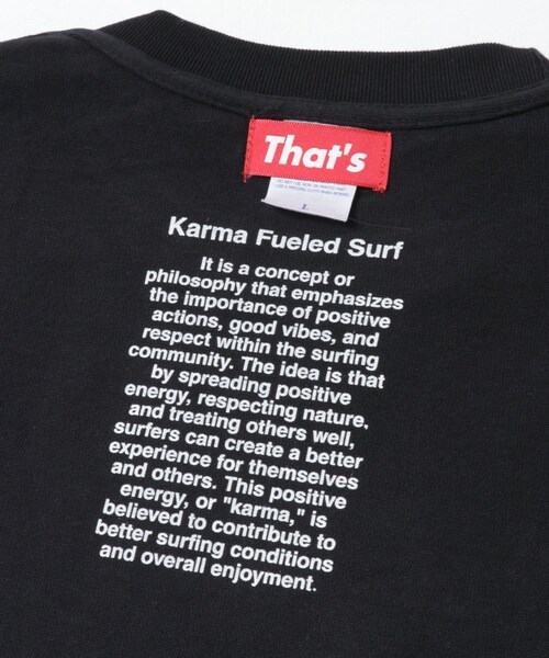THE GOODLAND MARKET（ザグッドランドマーケット）の「That’s　RE The Organic Tee KARMA（Tシャツ/カットソー・メンズ・WH/BK・M/L/XL）」の20枚目の写真