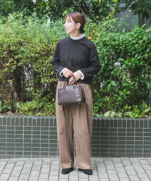 ITEMS URBANRESEARCH(アイテムズ アーバンリサーチ)の「フリルドッキングスウェット(スウェット・レディース・杢GRY/BLK・FREE)」の7枚目の写真