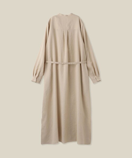 ROPE'（ロペ）の「【WEB・一部店舗限定】フロントオープンシャツワンピース/洗える（ワンピース・レディース・チャコール/ベージュ・F）」の4枚目の写真