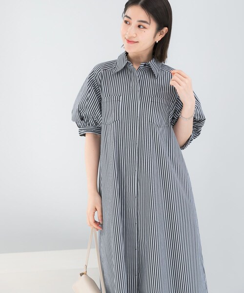 URBAN RESEARCH ROSSO（アーバンリサーチロッソ）の「『別注』ELENDEEK×ROSSO　RELAXY SHIRT ONE-PIECE（ワンピース・レディース・O.WHT/BLU/BLK・1）」の11枚目の写真
