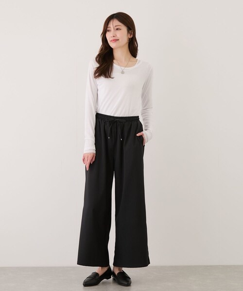 Jayro（ジャイロ）の「リネンライクワイドパンツ（その他パンツ・レディース・ブラック/ネイビー系・F）」の8枚目の写真