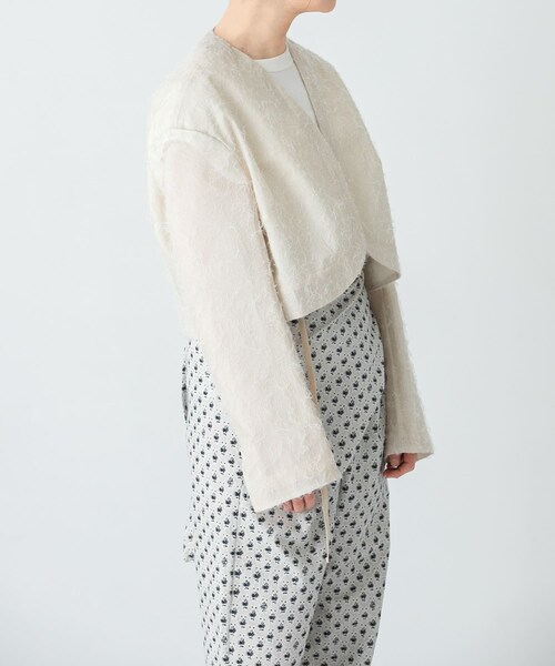 かぐれ(カグレ)の「SEEALL SHORT SCALE JACKET(テーラードジャケット・レディース・NATURAL・38)」の6枚目の写真