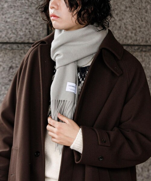 URBAN RESEARCH DOORS(アーバンリサーチドアーズ)の「カシミヤブレンド マフラー(マフラー・メンズ・GREEN/BLACK/GRAY/WINE RED・-)」の2枚目の写真