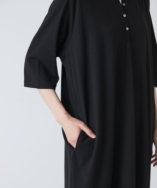 かぐれ（カグレ）の「『2サイズ展開』ヘンリーカットワンピース（ワンピース・レディース・BLACK/CHARCOAL・1/0）」の22枚目の写真