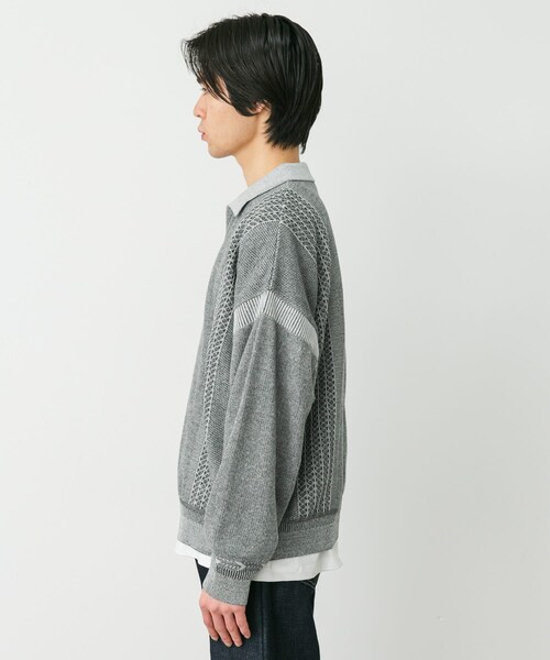 URBAN RESEARCH DOORS（アーバンリサーチドアーズ）の「YASHIKI　KANTO ZIP POLO（ポロシャツ・メンズ・M.GRAY/BLACK・1/2）」の14枚目の写真