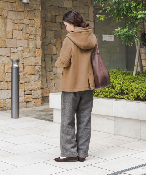 URBAN RESEARCH DOORS（アーバンリサーチドアーズ）の「ショールカラー2WAYショートコート（テーラードジャケット・レディース・CAMEL/NAVY・S/M）」の16枚目の写真