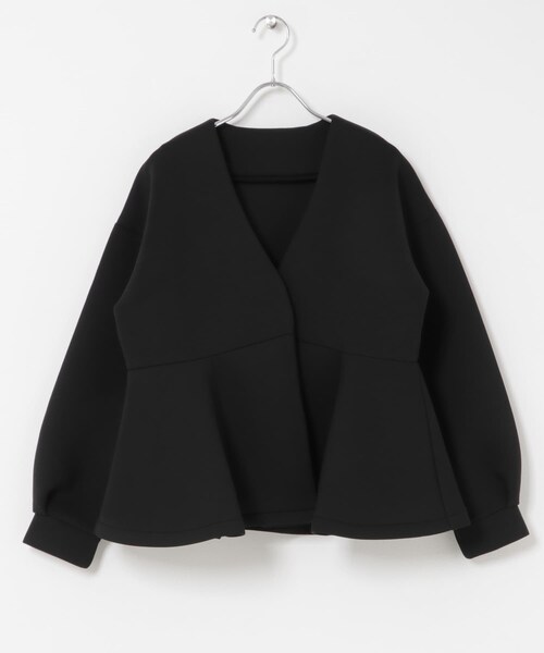 URBAN RESEARCH Sonny Label(アーバンリサーチサニーレーベル)の「『WEB限定』ダンボールペプラムブルゾン(ブルゾン・レディース・オフ/ブラック/杢グレー・Free)」の7枚目の写真