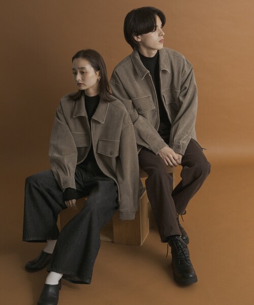 SENSE OF PLACE by URBAN RESEARCH(センスオブプレイスバイアーバンリサーチ)の「ヴィンテージツイルZIPブルゾン(ブルゾン・メンズ・BLACK/BROWN/PURPLE・M/L)」の20枚目の写真