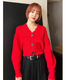 EMODA | クラッシュリブショートカーディガン(カーディガン/ボレロ)