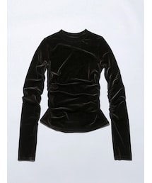 EMODA | 【VEQUM】GATHER FIT VELOUR TOPS(その他)