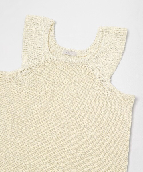 LAATO（ラート）の「knit frill tunic（チュニック・レディース・サンゴ/クリーム・Free）」の12枚目の写真