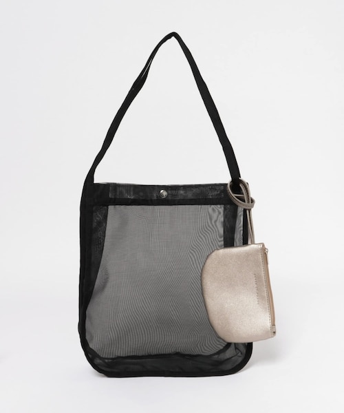 SENSE OF PLACE by URBAN RESEARCH(センスオブプレイスバイアーバンリサーチ)の「ポーチ付チュールメッシュトート(トートバッグ・レディース・BEIGE/BLACK/BROWN・FREE)」の2枚目の写真