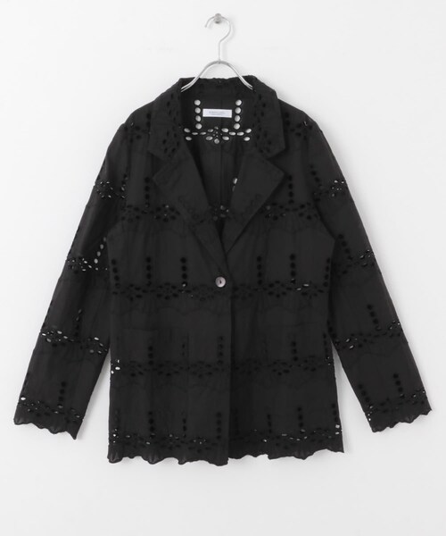 URBAN RESEARCH Sonny Label（アーバンリサーチサニーレーベル）の「コットンレースジャケット（テーラードジャケット・レディース・ブラック/オフ・FREE）」の21枚目の写真