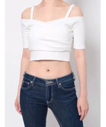 GYDA | ハーフスリーブ2WAYカシュクールデザイントップス(Tシャツ/カットソー)