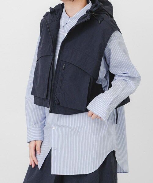 EKAL(エカル)の「cotton crispシャツ(シャツ/ブラウス・レディース・ストライプ/イエロー/グレー・One)」の18枚目の写真