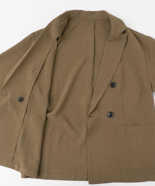 ITEMS URBANRESEARCH（アイテムズ アーバンリサーチ）の「リネンライクハーフスリーブジャケット（テーラードジャケット・レディース・BRN/BEG/CHA・FREE）」の20枚目の写真