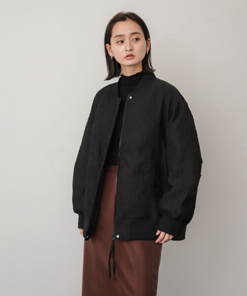 SENSE OF PLACE by URBAN RESEARCH（センスオブプレイスバイアーバンリサーチ）の「オーバーサイズMA-1（MA-1・レディース・BLACK/IVORY/BEIGE・one）」の21枚目の写真