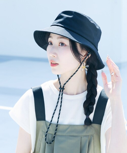 SMELLY（スメリー）の「コットンドロストハット（ハット・レディース・BLK/IVO・-）」の6枚目の写真