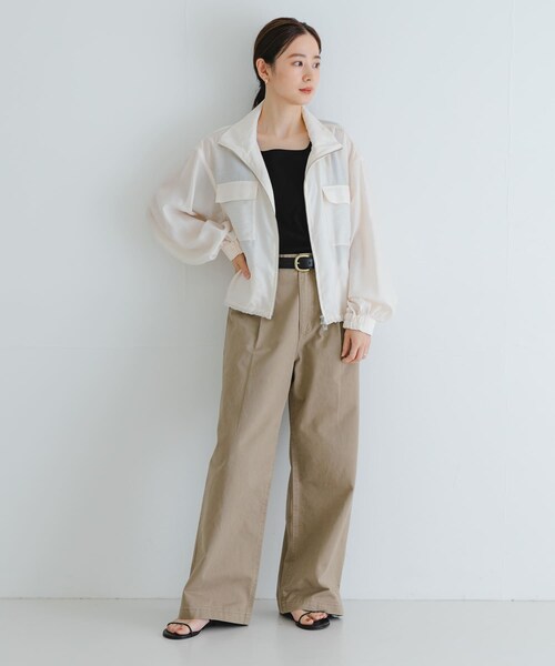 URBAN RESEARCH（アーバンリサーチ）の「シアージップブルゾン（ブルゾン・レディース・KHAKI/OFF/BLACK・FREE）」の10枚目の写真