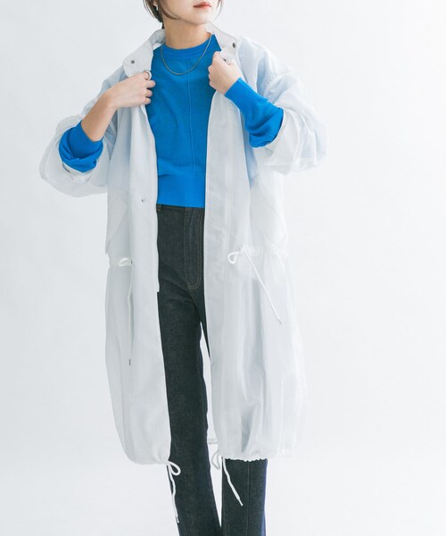 KBF（ケイビーエフ）の「ナイロンモッズコート（モッズコート・レディース・OFF/D.KHAKI・one）」の4枚目の写真