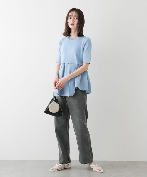 SENSE OF PLACE by URBAN RESEARCH（センスオブプレイスバイアーバンリサーチ）の「メッシュポインテッドシューズ（バレエシューズ・レディース・IVORY/BLACK・S/M/L）」の9枚目の写真