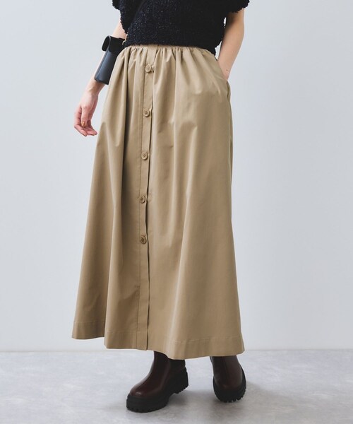 VIS（ビス）の「【WEB限定】フロントボタンフレアスカート（スカート・レディース・ブラック/ベージュ/オレンジ・F）」の7枚目の写真