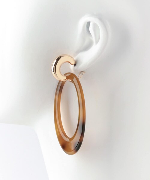 URBAN RESEARCH ROSSO（アーバンリサーチロッソ）の「Opulen Earrings（イヤリング・レディース・TORTOISE・-）」の4枚目の写真